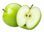 Croissant Crown Apple icon - green apples.